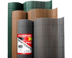 FLOORDIREKT PVC-Privacyscherm voor Tuin, Balkon & Terras - Privacyscherm voor buiten - Extra ondoorzichtig - Decoratie voor balkonrelingen - Groen - 100 x 300 cm