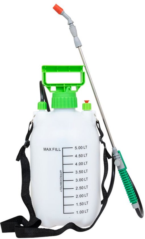 GARDENGEAR - Drukspuit 5 Liter - Druksproeier - Spuitlans met Verstelbare Sproeispuit - Tuinsproeier voor Besproeien & Reinigen - Lichtgewicht Drukspuit van Merkloos	 — afbeelding 3
