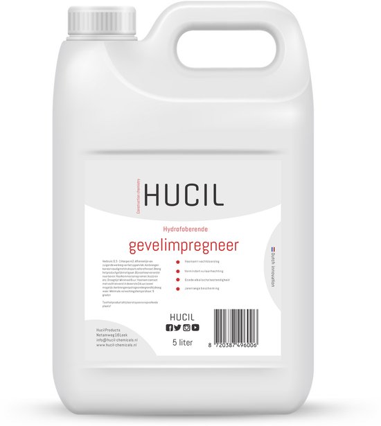 Gevelimpregneer middel - 5 liter - buitenmuur impregneer waterdicht - gevel impregneermiddel - steen en beton -5 liter