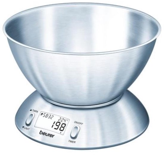 Beurer KS 54 Acier inoxydable Comptoir Rond Balance de ménage électronique