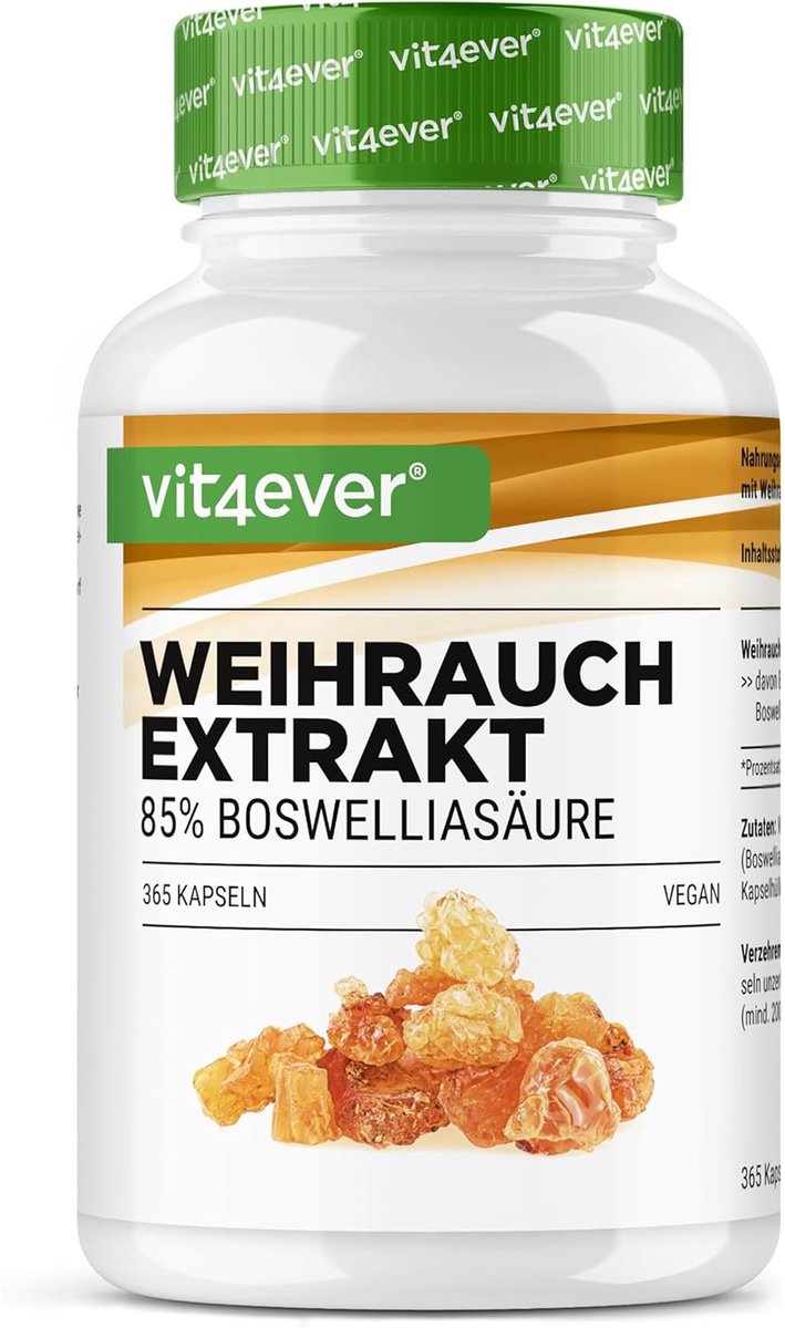 Goedkoopste Vit4ever - Indiase Boswellia Serrata - 365 Capsules - Frankincense Wierook Extract - Premium 85 Boswellia Zuur - Hooggedoseerd met 1000 mg per dagelijkse dosis - Veganistisch