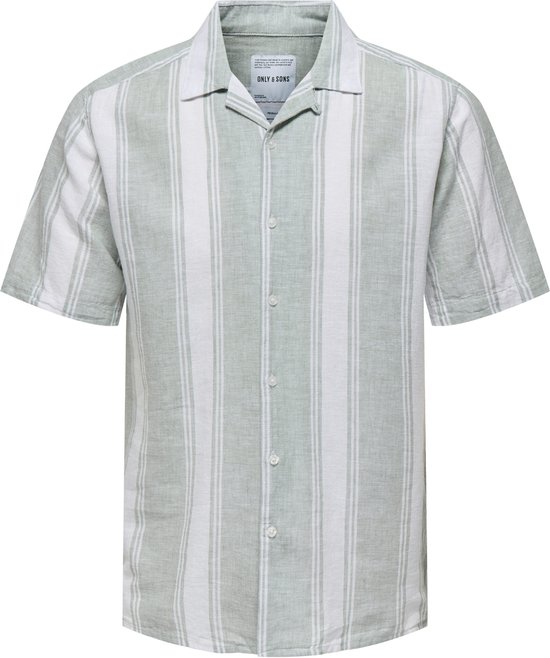 ONLY&SONS - ONSCAIDEN LIFE STRIPE RES LINENBLENDNOOS - Heren - Overhemden