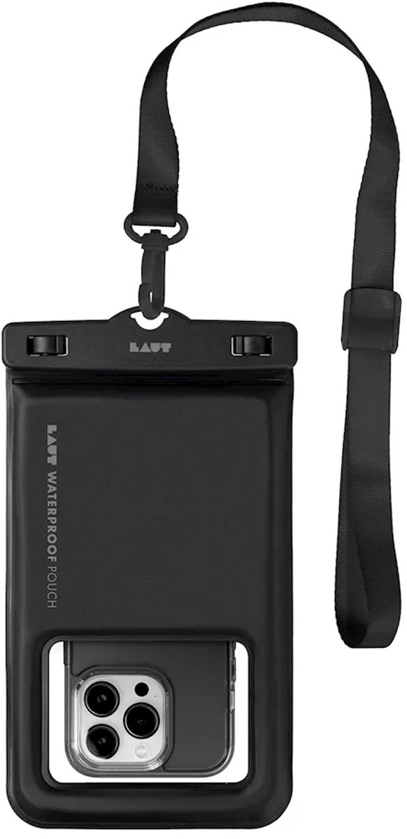 Laut Pop Aqua Waterdichte Telefoonhoes – Zwart – Bescherm je Telefoon tot 6,7 inch in Elk Weer