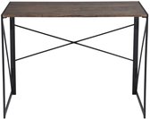 Bol.com Furnish - Bureau - Opklapbaar Bureau - Bruin/Zwart - Hout/Metaal - 100x75x50 aanbieding