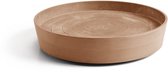 Ecopots Saucer Wheels - Terra - Ø51 x H10,1 cm - Ronde terrakleurige onderschotel op wielen met waterreservoir