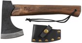 Fox outdoor Viking bijl compact met leren schede