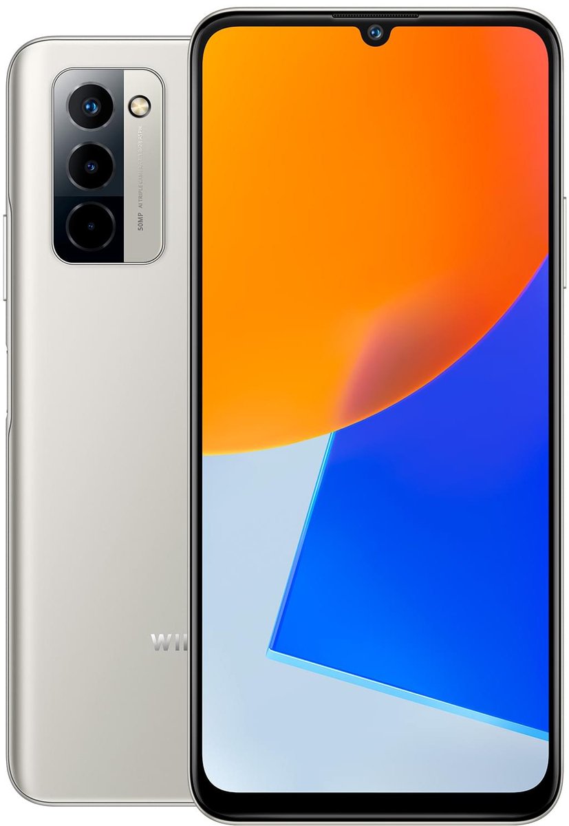 WIKO 10 Dual Sim 4GB RAM 128GB 4G LTE Silver 50 MP Camera Smartphone 6.75 Inch HD