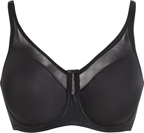 Hunkemöller Dames Lingerie Niet-voorgevormde minimizer beugel bh Nina - Zwart - maat D95
