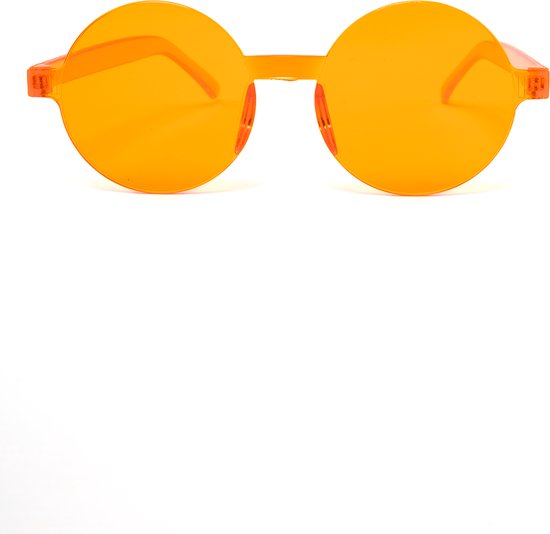 KIMU Zonnebril Rond - Zonder Montuur - Oranje Glazen - Dames Heren Retro Montuurloos EK WK Holland Nederland Koningsdag Koningsdag van Merkloos — afbeelding 3
