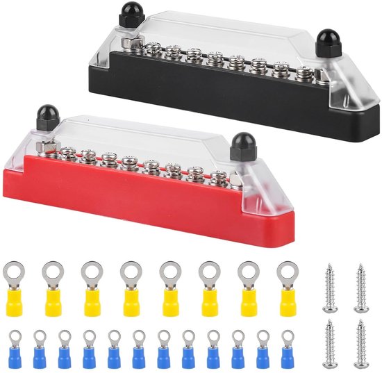 Distribution Box Rail 12V-48V DC Distribution Rails Distributor Block with Clamp Bolts - 150A ...