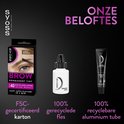 SYOSS Permanente Tint Lichtbruin Wenkbrauwkit met tube kleúr crème, ontwikkelaar lotion en applicatorborstel.