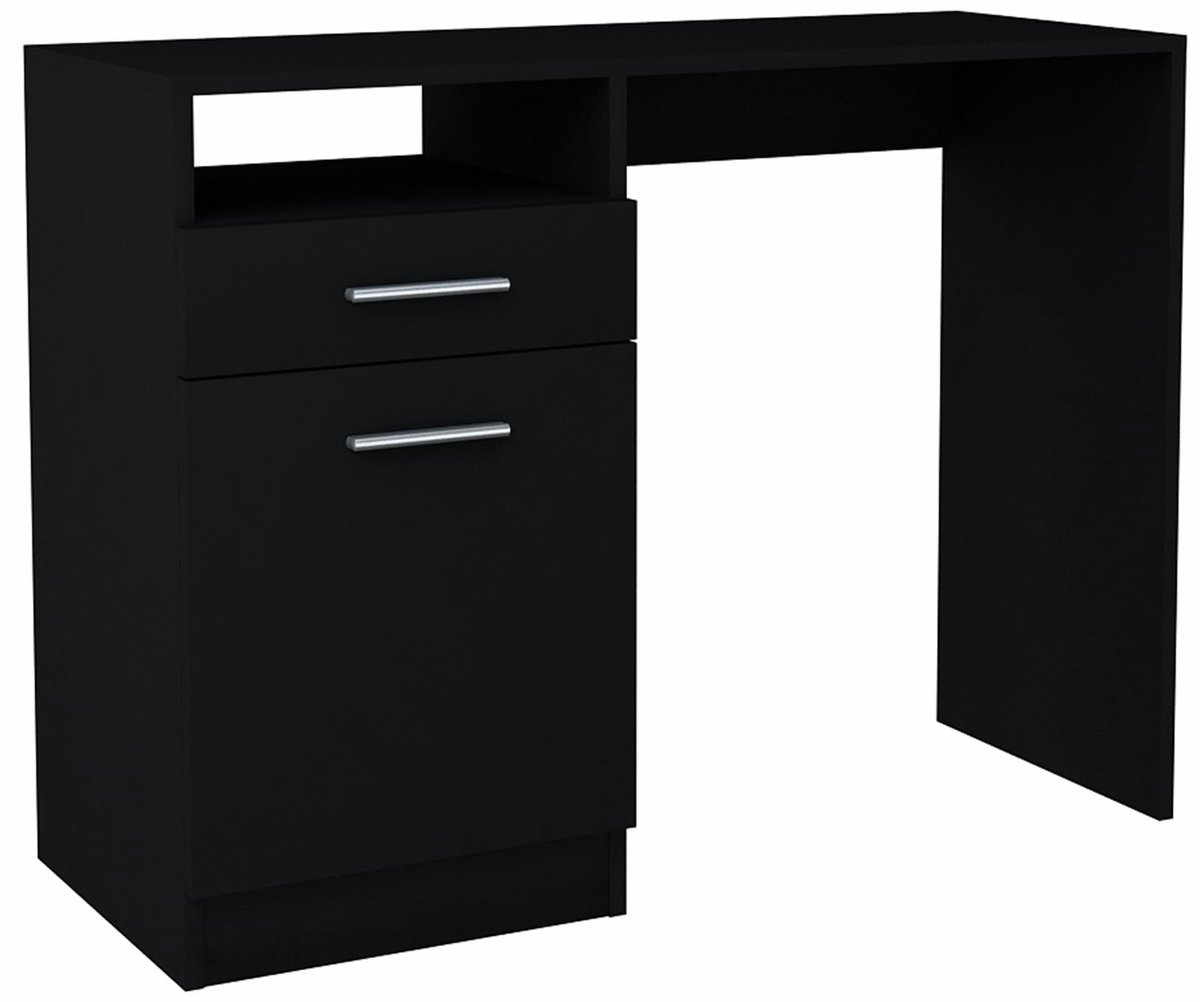UFC BODO DSP Serie - Bureau - 100cm - Zwart - Met Schuiflade en Kast
