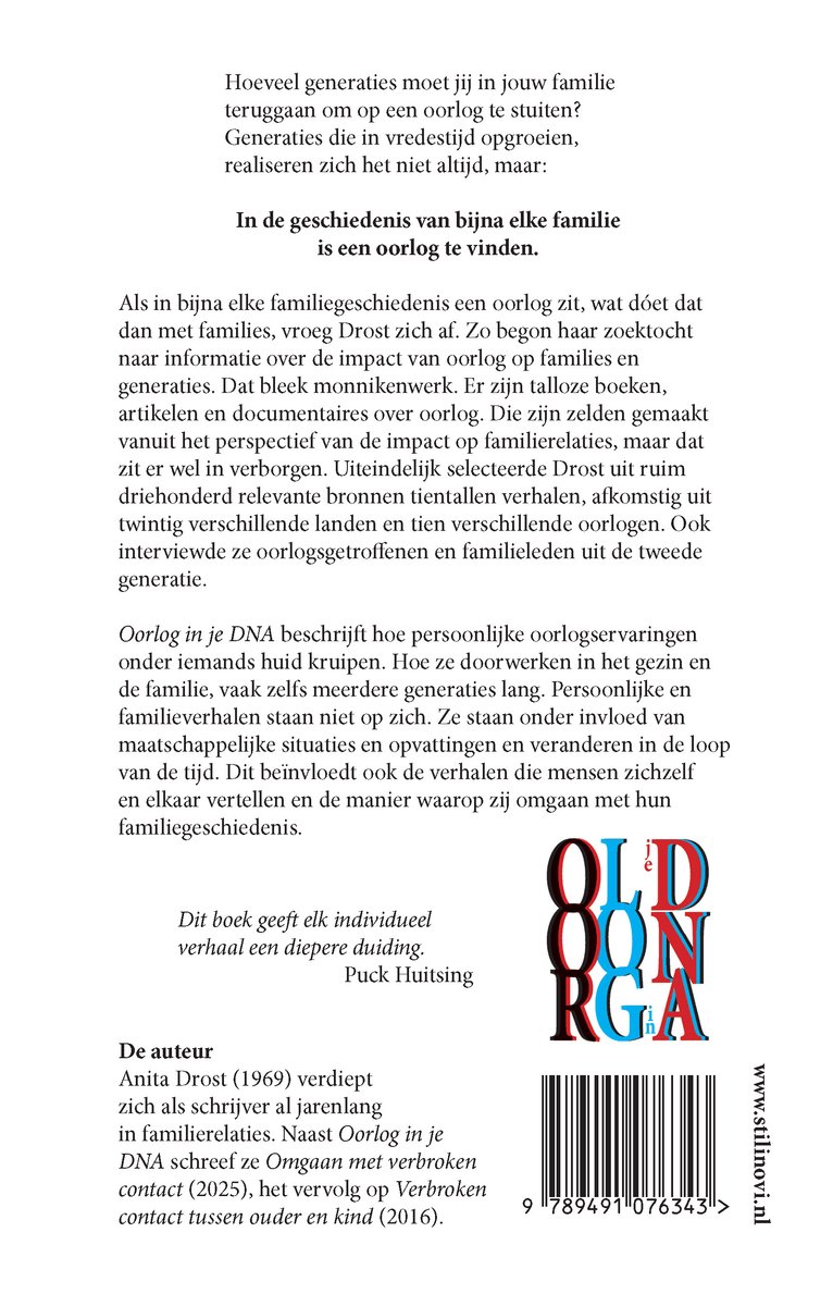 Oorlog in je DNA - back cover