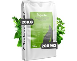 Diatomeeënaarde - Zak van 50 liter - 20 kg - Ultrafijn Natuurlijk Mineraalpoeder - Bodemverbeteraar - 100% Diatomeeënaarde - 100% Puur - Organifer