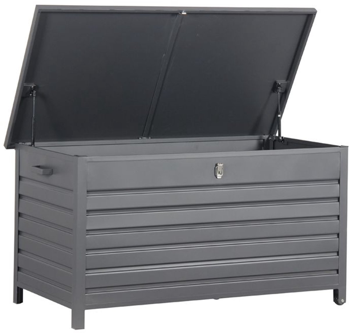 Cambridge kussenbox - aluminium - 141x73 cm - carbon black