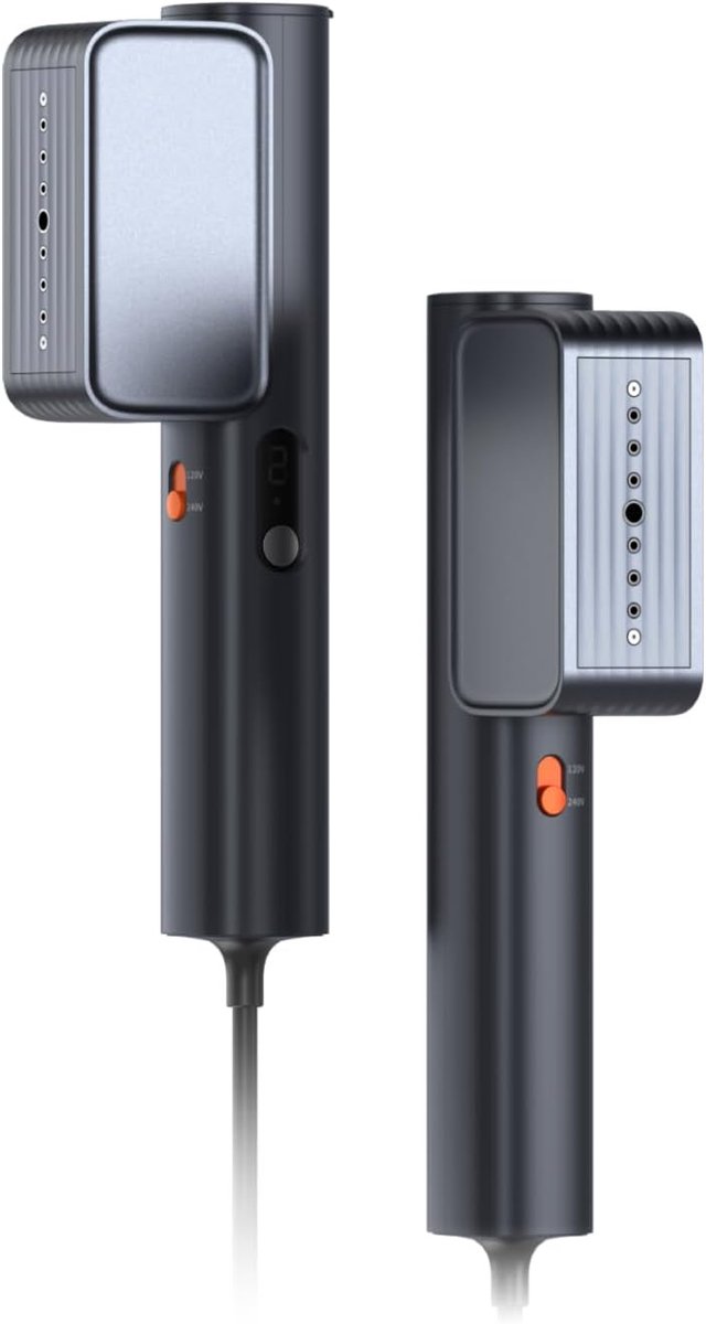 Kledingstomer Reis - Stoomstrijkijzer Handheld - Kreukels Verwijderen - Dubbele Spanning Wereldwijd - 363 g - Zwart