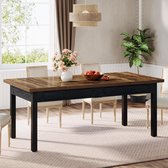Bol.com Tribesigns Eettafel Keukentafel voor 4-6 personen - 160 x 80 x 75 cm - Industrieel design - Houten Eettafel voor Eetkame... aanbieding
