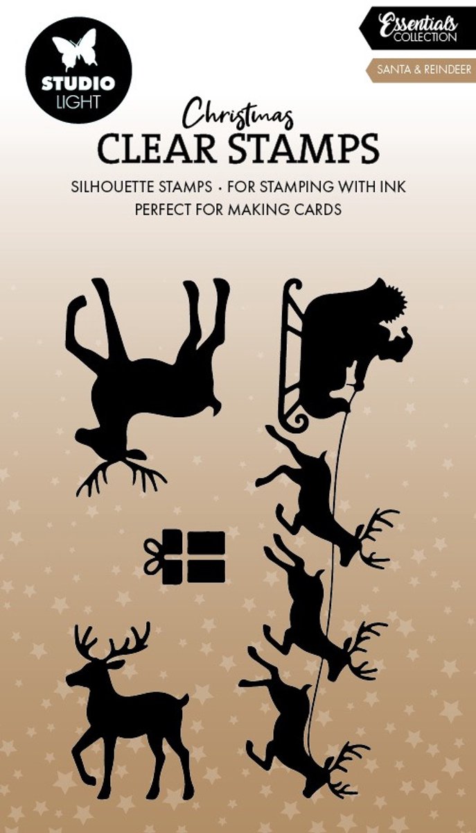 Clear stamps Santa and reindeer - Essentials nr. 855