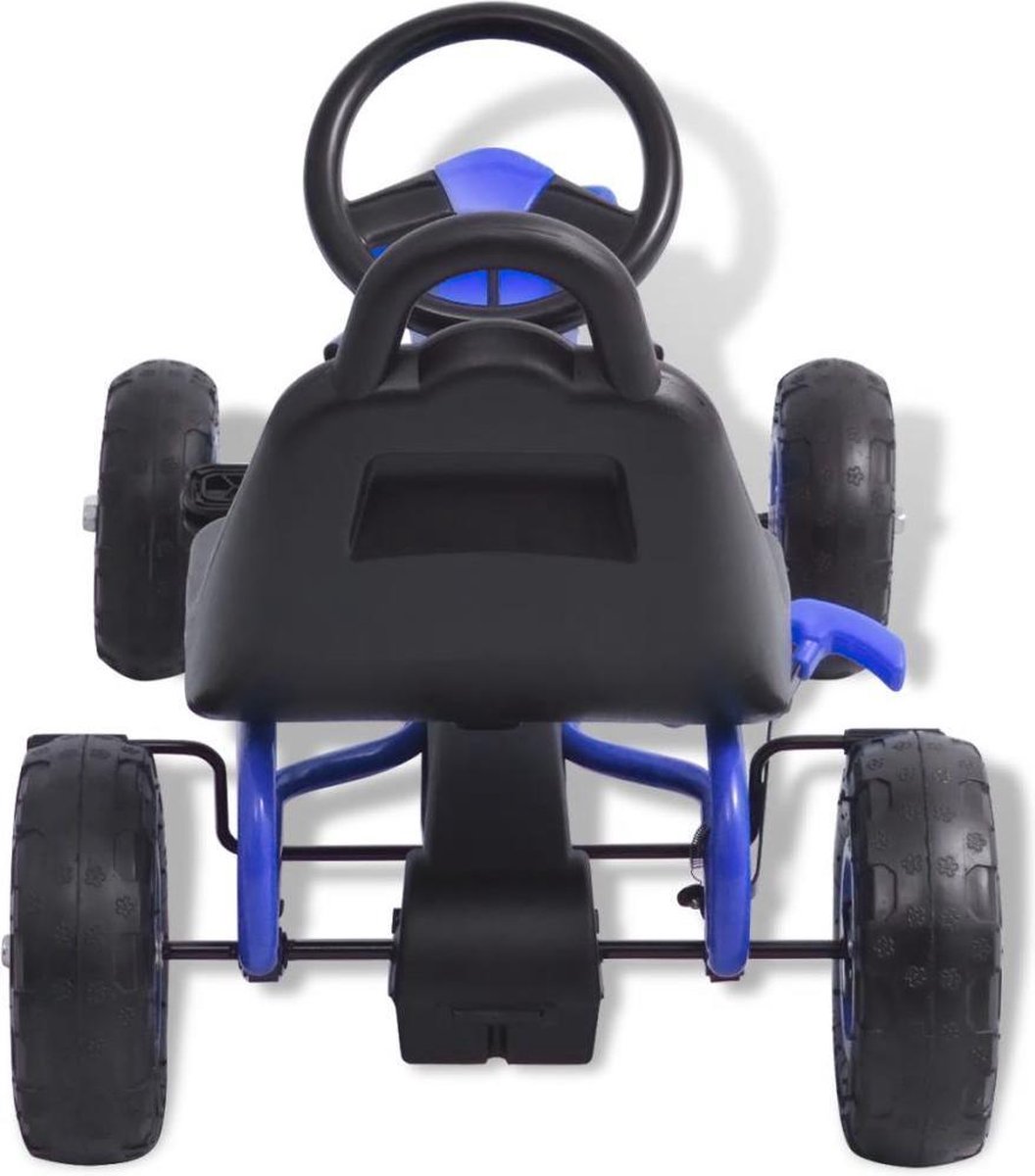 vidaXL Skelter met pedalen en pneumatische banden blauw — afbeelding 10
