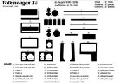 Richter Prewoodec Interieurset passend voor Volkswagen Transporter T4 9/1990-12/1995 27-delig - Aluminium