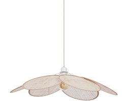 QAZQA aisha - Japandi Hanglamp - 1 lichts - L 80 cm - Crème - Woonkamer | Slaapkamer | Keuken