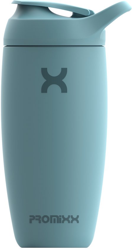 PROMiXX PURSUIT RVS Shakebeker 550ml - 100% Lekvrij - Proteïn Shaker - Shake Beker - BPA-vrij - Dubbelwandige Isolatie - Ocean Calm Blue