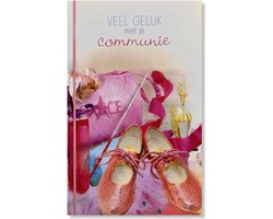 Communie Wenskaart Ballerina - 12x17cm - Gevouwen kaart inclusief envelop - Communiekaart