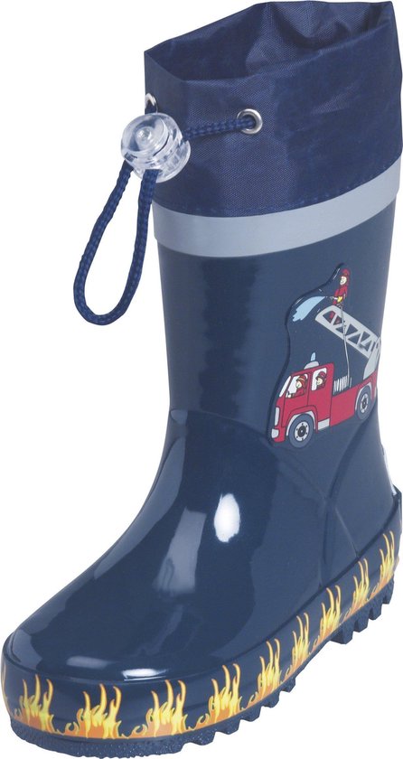 Foto: Playshoes regenlaarzen kinderen brandweer donkerblauw maat 34 35