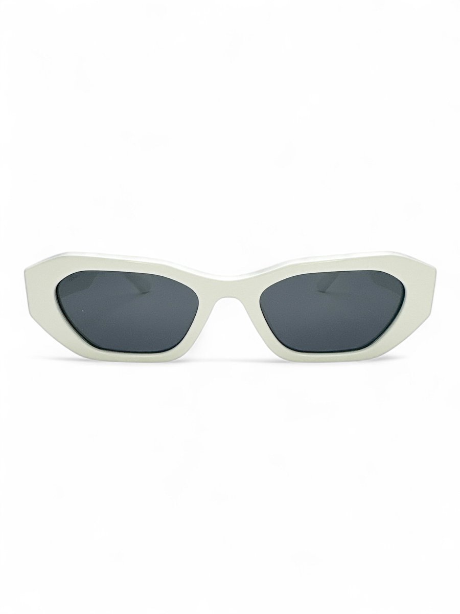 The Brand Remarkable – Zonnebril Unisex – Zonnebril Dames – Zonnebril Heren – Zwart/Wit Polygon – UV400 – Luxe, Duurzame & Trendy Zonnebril – Designer Zonnebril – Mode Zonnebril 2025 – Inclusief Beschermhoes – Polariserend Look