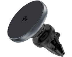 4smarts 541486 oplader voor mobiele apparatuur Smartphone Grijs Draadloos opladen Auto