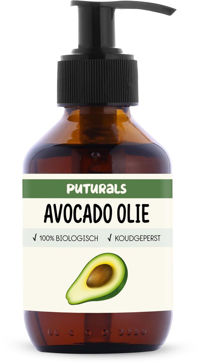 Goedkoopste Puturals Avocado Olie 100 Biologisch - 150ml - Koudgeperst en Puur - Avocado Olie voor Haar, Huid en Gezicht