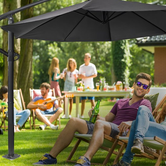 Pied de Parasol Encastré Universel Métal - Ancre de Sol Stable pour Parasol Déporté et Standard