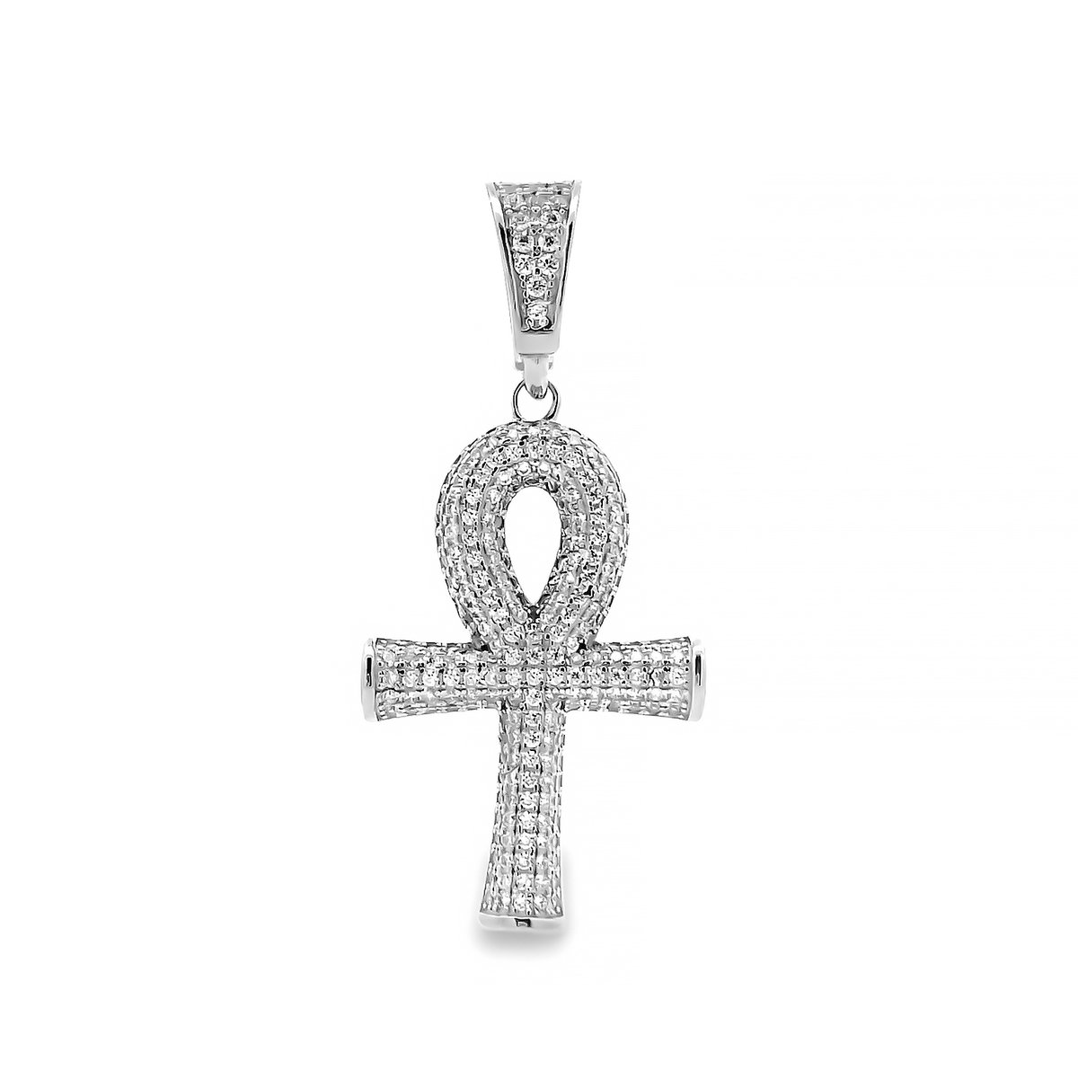 Juwelier Zwartevalk zilveren (gerhodineerd) ankh kruis hanger - 24.178