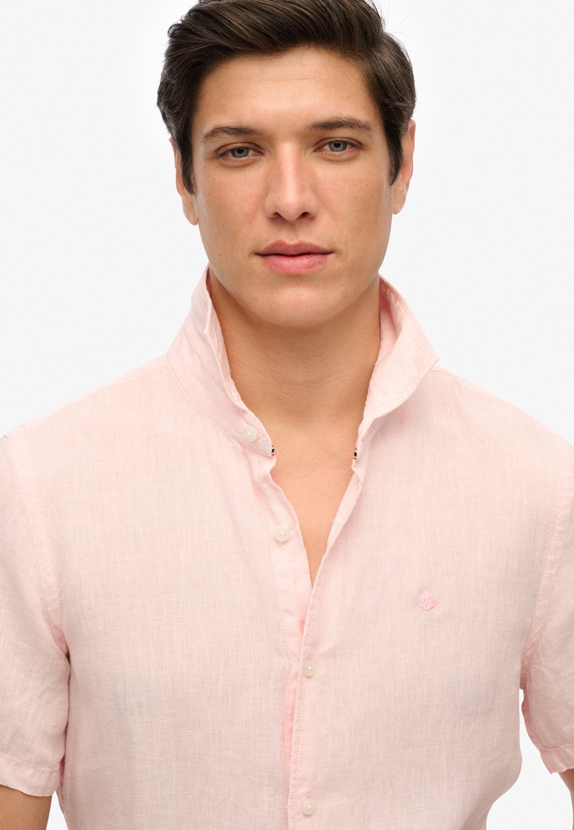Superdry Linnen SD Vacation overhemd met borduursel Heren Shirts Roze
