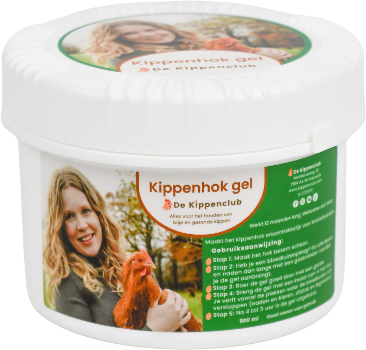 De Kippenclub Kippenhok Gel 500ML effectieve bescherming voor kippen