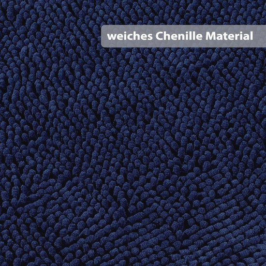 Badmat chenille - grijs - 40x60 cm Badmat chenille - grijs - 40x60 cm