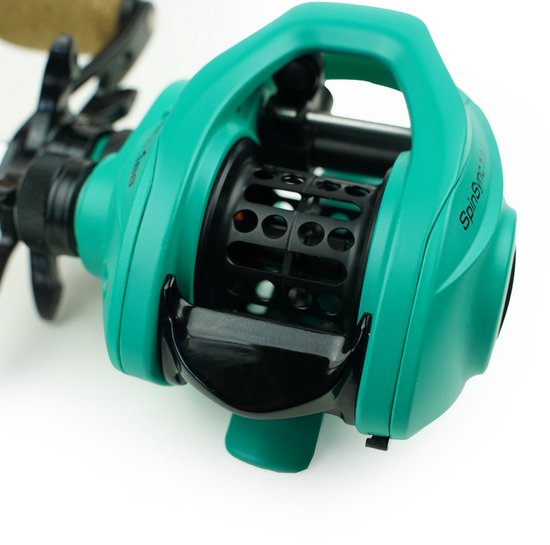 X2 Terminator Baitcaster Set - Baitcaster hengel & reel - Gevlochten Lijn - Staaldraadjes - Softbaits van Merkloos — afbeelding 3