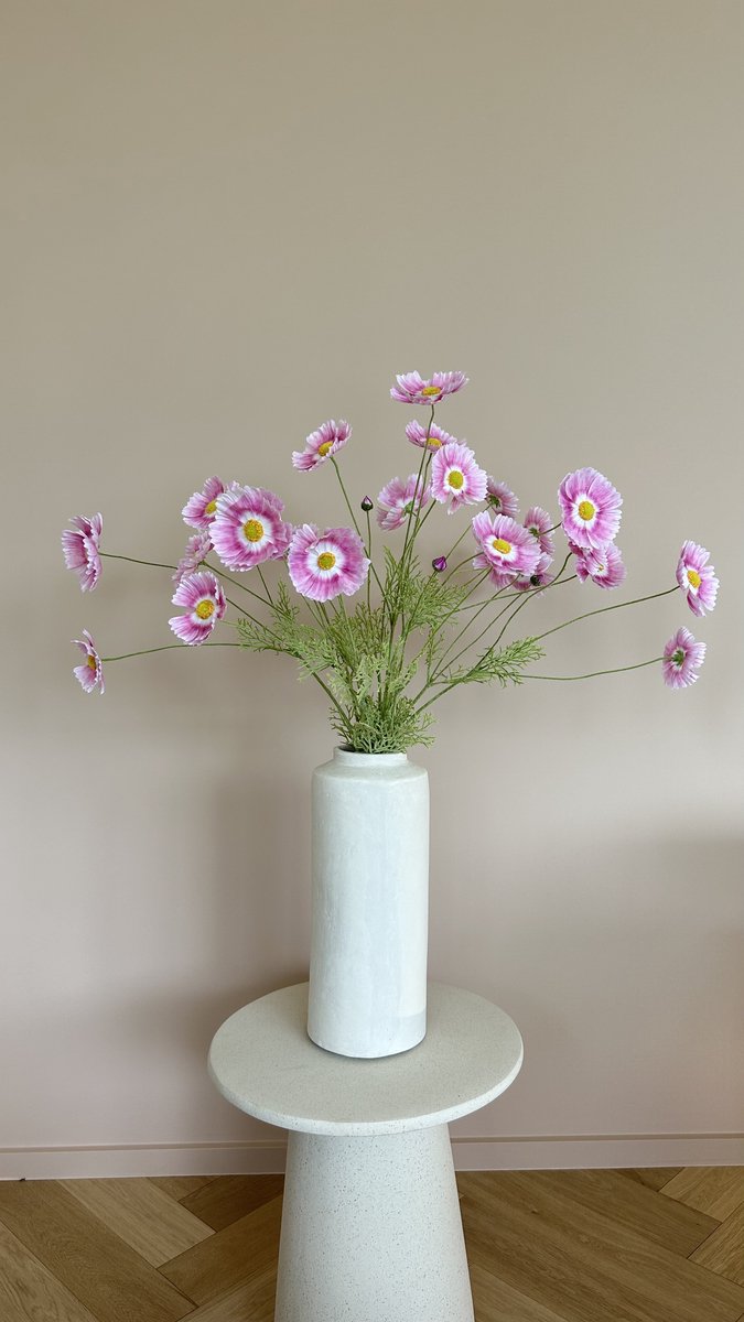 BLOEMM. – Luxe Zijden Bloemen - Cosmos Lavendel – Set van 6 Kunstbloemen – Lavendel Cosmos Bloem – Realistische Kunstbloemen – Hoge kwaliteit – Zonder vaas