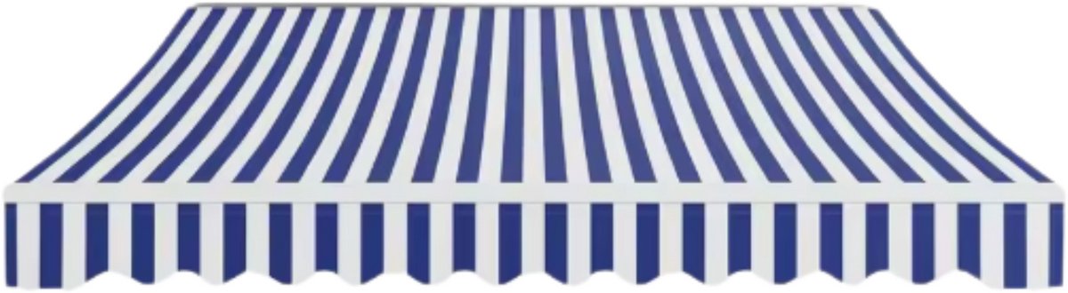 Terras zonnescherm handmatig - Met opbouw frame - Zonneluifel - Balkon of tuin - 300x250cm - UV50+ - Blauw - Met arm - Polyester doek