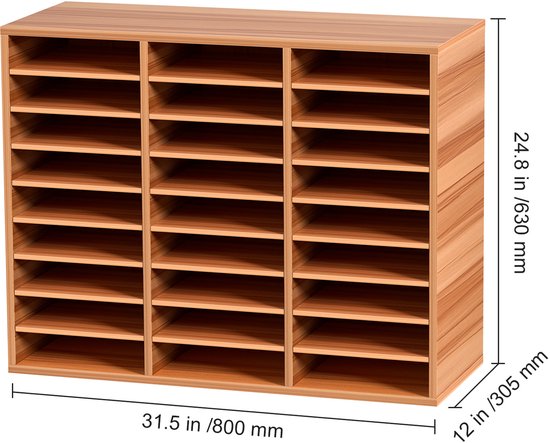 Organizer voor Documenten met 27 Vakken – Verstelbare Planken ...
