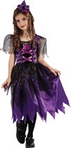 LUCIDA - Glittersterren heksen kostuum voor meisjes - M 122/128 (7-9 jaar)