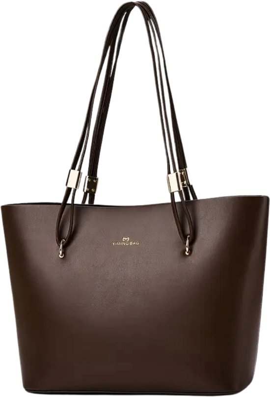 RAINSMORE Handtassen voor vrouwen, waterdichte PU-lederen damestassen met handvat en anti-diefstalzak, modieuze schoudertas, draagtas, crossbody-tas met strik voor werk, zakelijk en casual, Bruin, M RAINSMORE Handtassen voor vrouwen, waterdichte PU-lederen damestassen met handvat en anti-diefstalzak, modieuze schoudertas, draagtas, crossbody-tas met strik voor werk, zakelijk en casual, Bruin, M