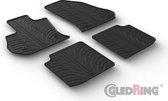 Gledring Rubbermatten passend voor Fiat 500L 7/2017- (T profiel 4-delig + montageclips)