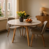 Nappe/Nappe Ronde Raved Transparente 0 cm - 0,2 mm d'épaisseur - PVC - Lavable