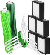 Kit de remplacement Dparts adapté pour iRobot Roomba - pour E5 E6 E7 - i3 i3+ - i4 i4+ - i6 i6+ - i7 i7+ - i8 i8+ - J7 J7+ - jeu de filtres - brosses doubles en caoutchouc - filtre HEPA - brosse latérale - brosse - kit de remplacement de filtre