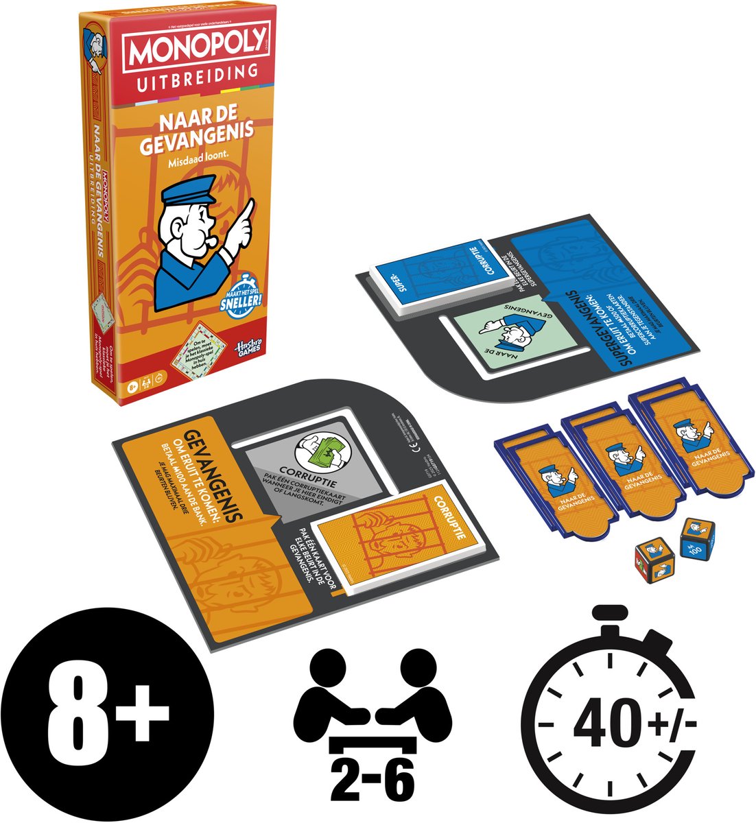 Monopoly Naar de gevangenis - Uitbreiding voor Monopoly - Gezelschapsspel — afbeelding 8