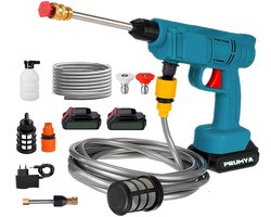 1000W Draadloze Hogedrukreiniger 30 BAR - Compatibel met Makita 18V Accu - Professionele Auto/Terras Reiniger met Oplaadset & Anti-Lek Slang - CE-Gecertificeerd en IPX5 Waterdicht (Inclusief 1x Accu + 1x Oplader)