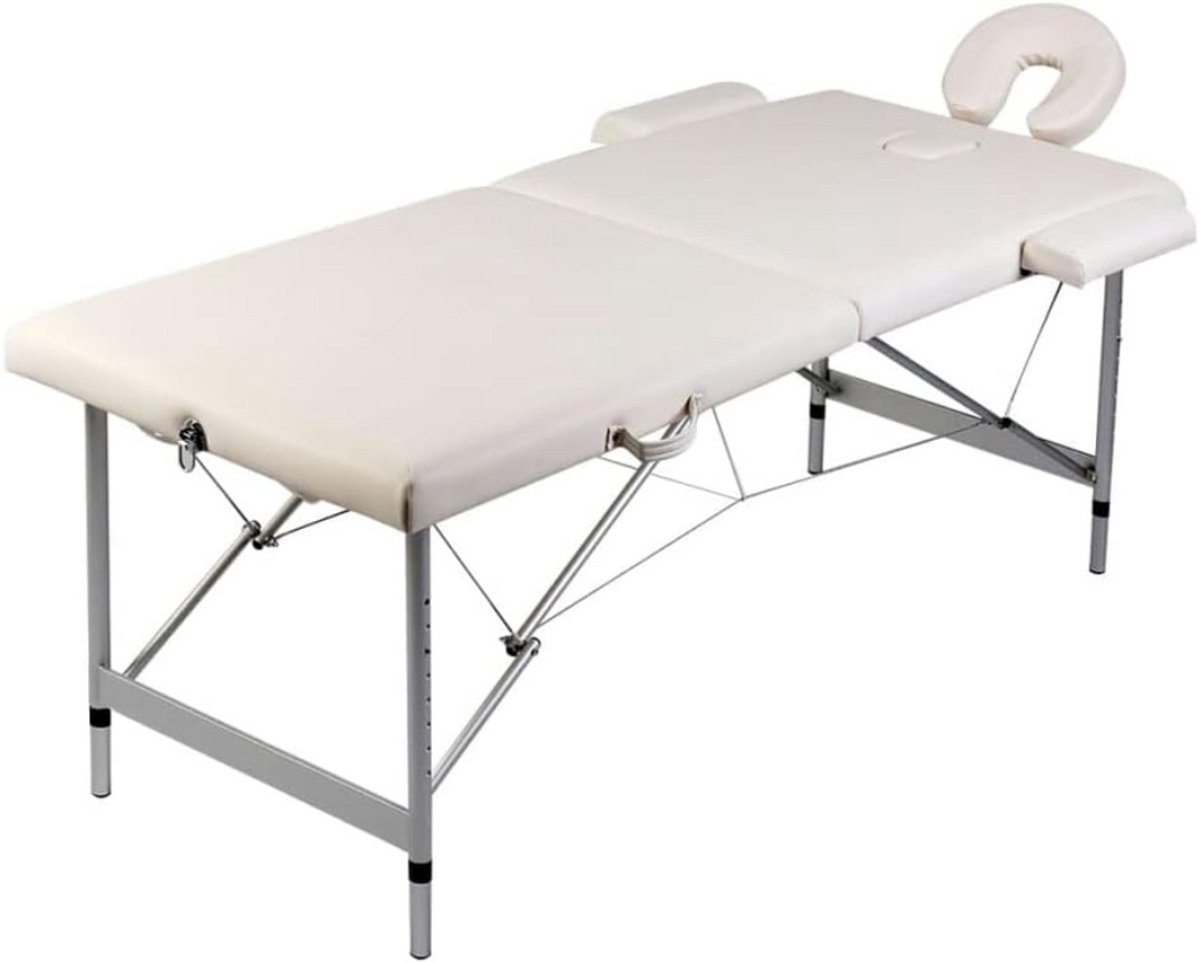 Zylo® Massagetafel Hoeslaken - Massagetafel - Massagetafel Inklapbaar - Wit - 186cm x 69cm x 81cm