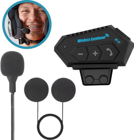 Casque Bluetooth Premium pour moto et scooter – Système de communication sans fil – Étanchéité IP67 – Audio HD et réduction de bruit avancée