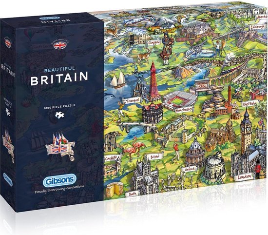 Gibsons puzzel Beautiful Britain - 1000 stukjes